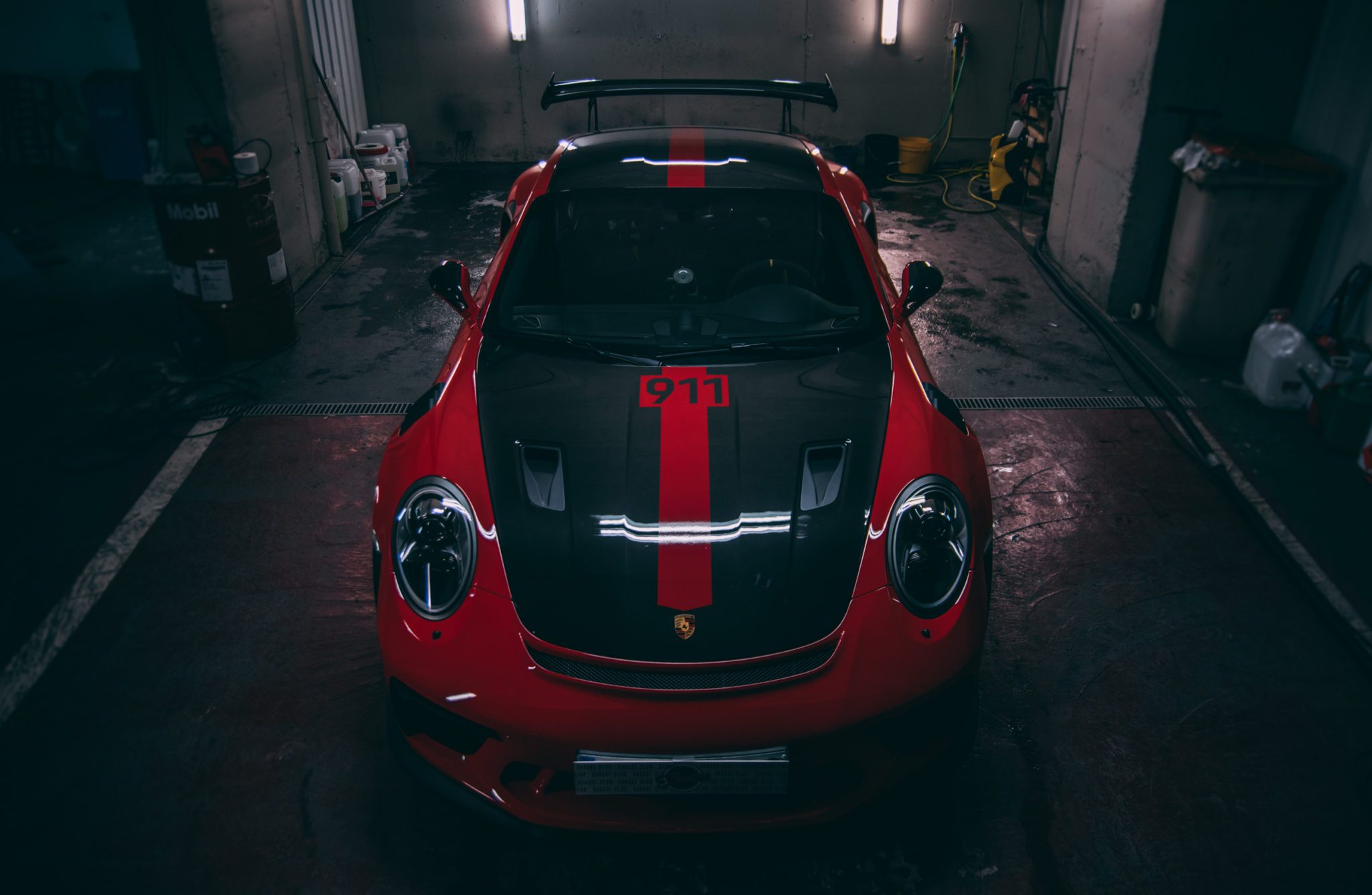 Porche GT3 RS en Shelter Garage