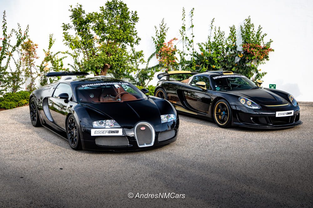 Bugatti Veyron y Porsche Carrera GT Gemballa en Supercars Owners Circle Weekend Spain
