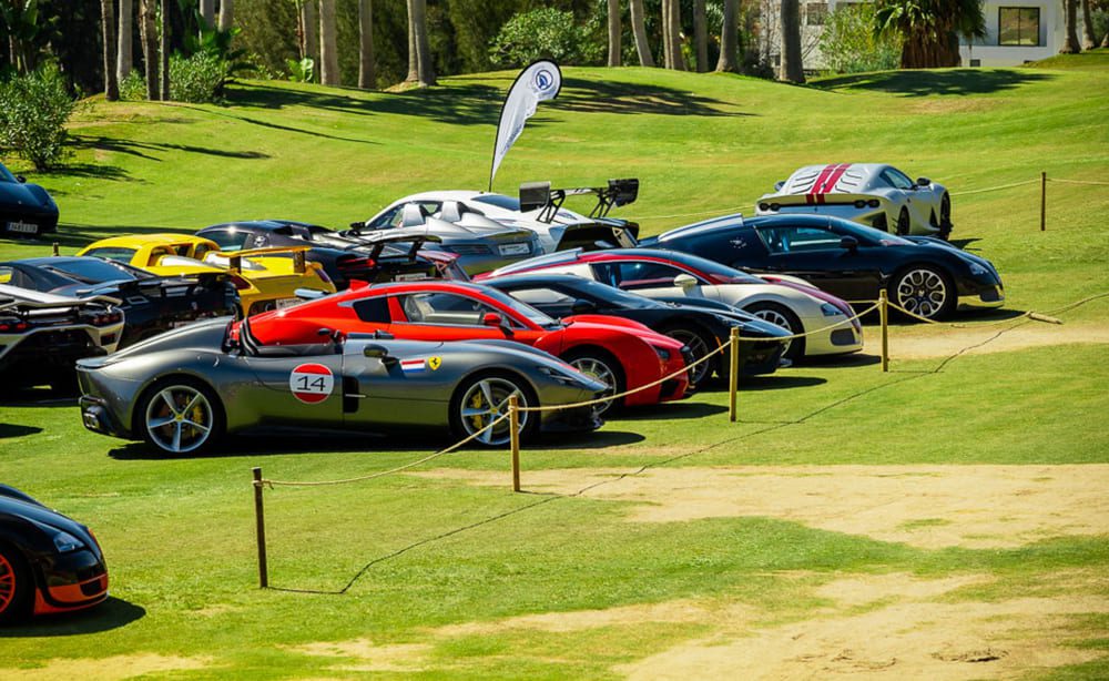 Bugatti Veyron, GTA Spano, Porsche Carrera GT, Ford GT en Concurso de Elegancia Costa del sol