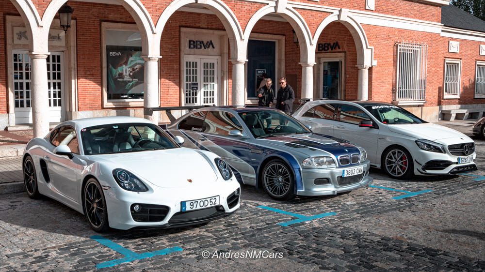 Porsche Cayman, BMW M3 GTR y Mercedes-Benz A45 AMG