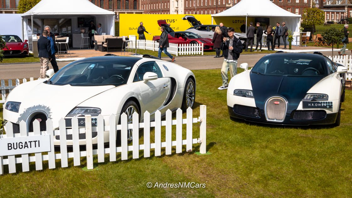 Dos Bugatti Veyron Grand Sport en Salon Privé London 2024