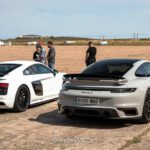 Audi R8 y Porsche 911 Turbo S en el evento Rush Palooza en el Aeródromo de Ocaña