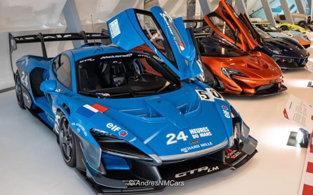 McLaren Senna GTR LM y McLaren P1 GTR en exposición De la Pista al Asfalto de Mobility City