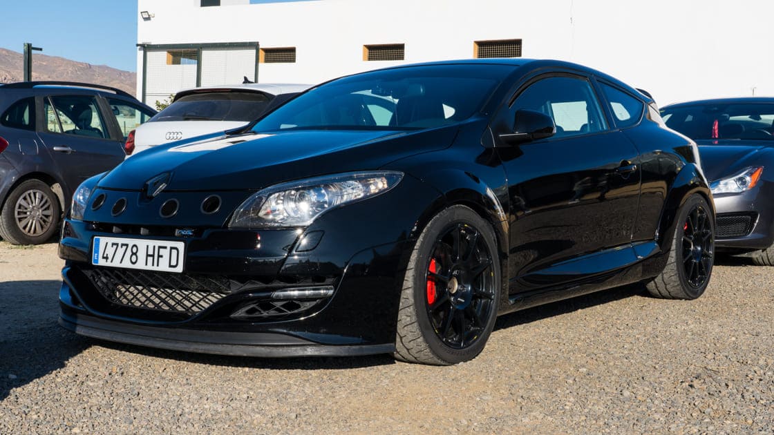 Renault Megane RS en el evento en el que Carrera del Desierto debuta como Club Deportivo en su última ruta en Almería