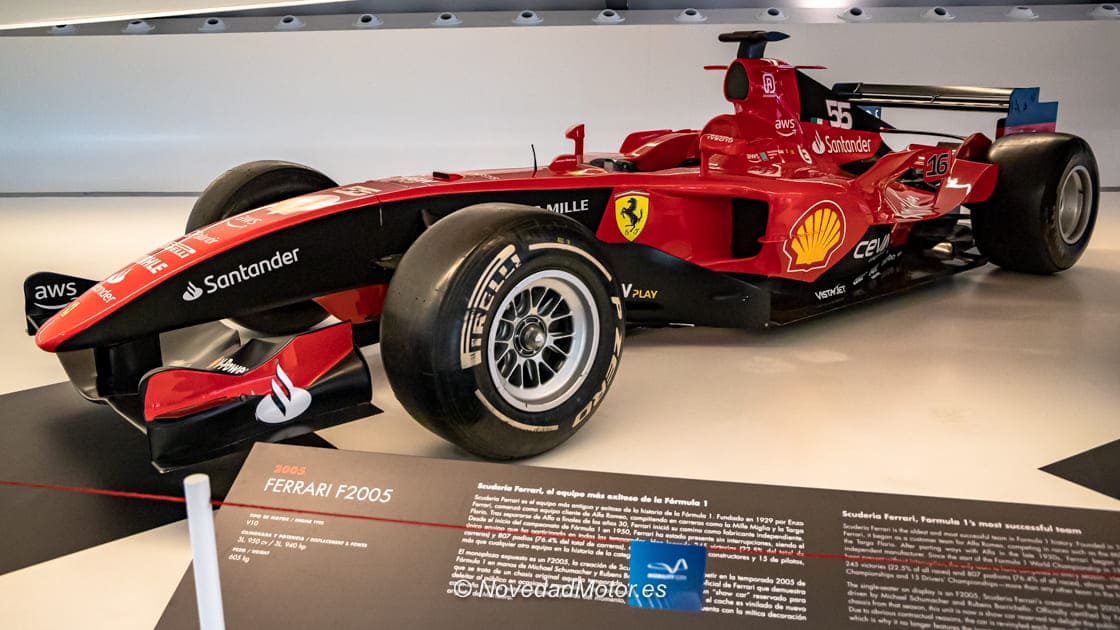 Ferrari Fórmula 1 en la exposición Pasión y Leyenda Ferrari de Mobility City Zaragoza