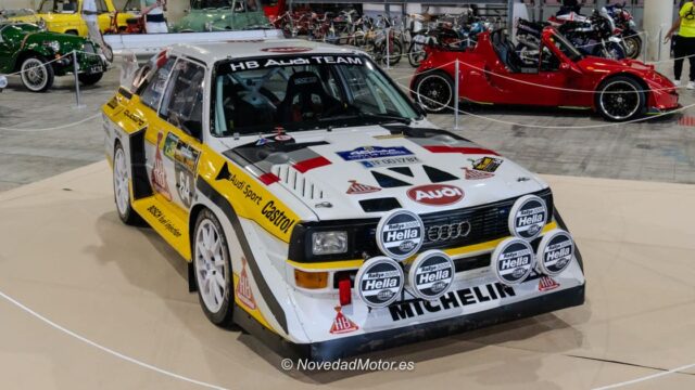 Audi quattro de rally (estética Grupo B / réplica) expuesto en RetroAlmería 2026