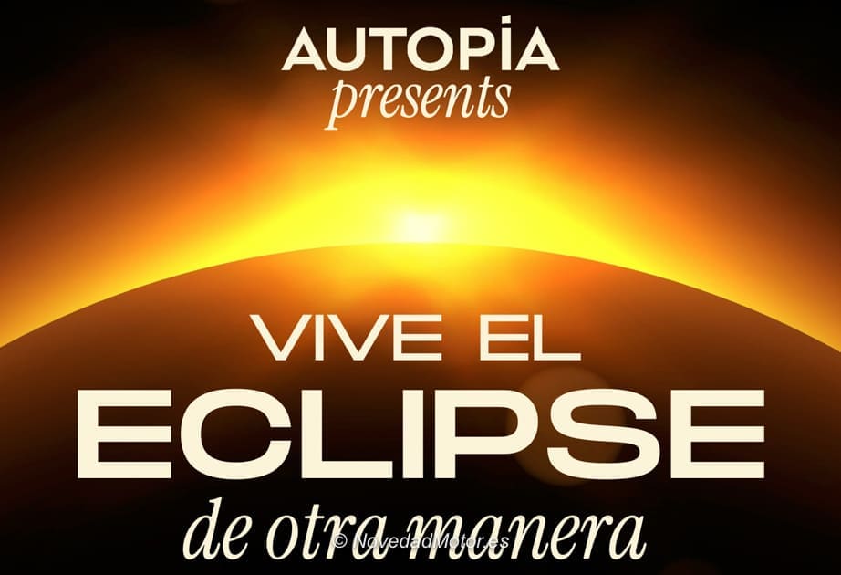 Cartel de Autopía Eclipse 2026 con el lema Vive el Eclipse de otra manera Cartel de Autopía Eclipse 2026 con el lema Vive el Eclipse de otra manera