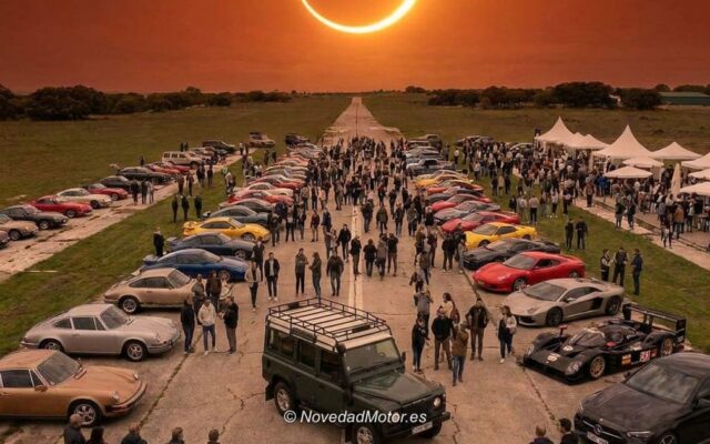 eclipse-autopia-2026-coches-aerodromo-siguenza Exposición de Coches en el Aeródromo de Sigüenza de la experiencia Eclipse Autopía 2026
